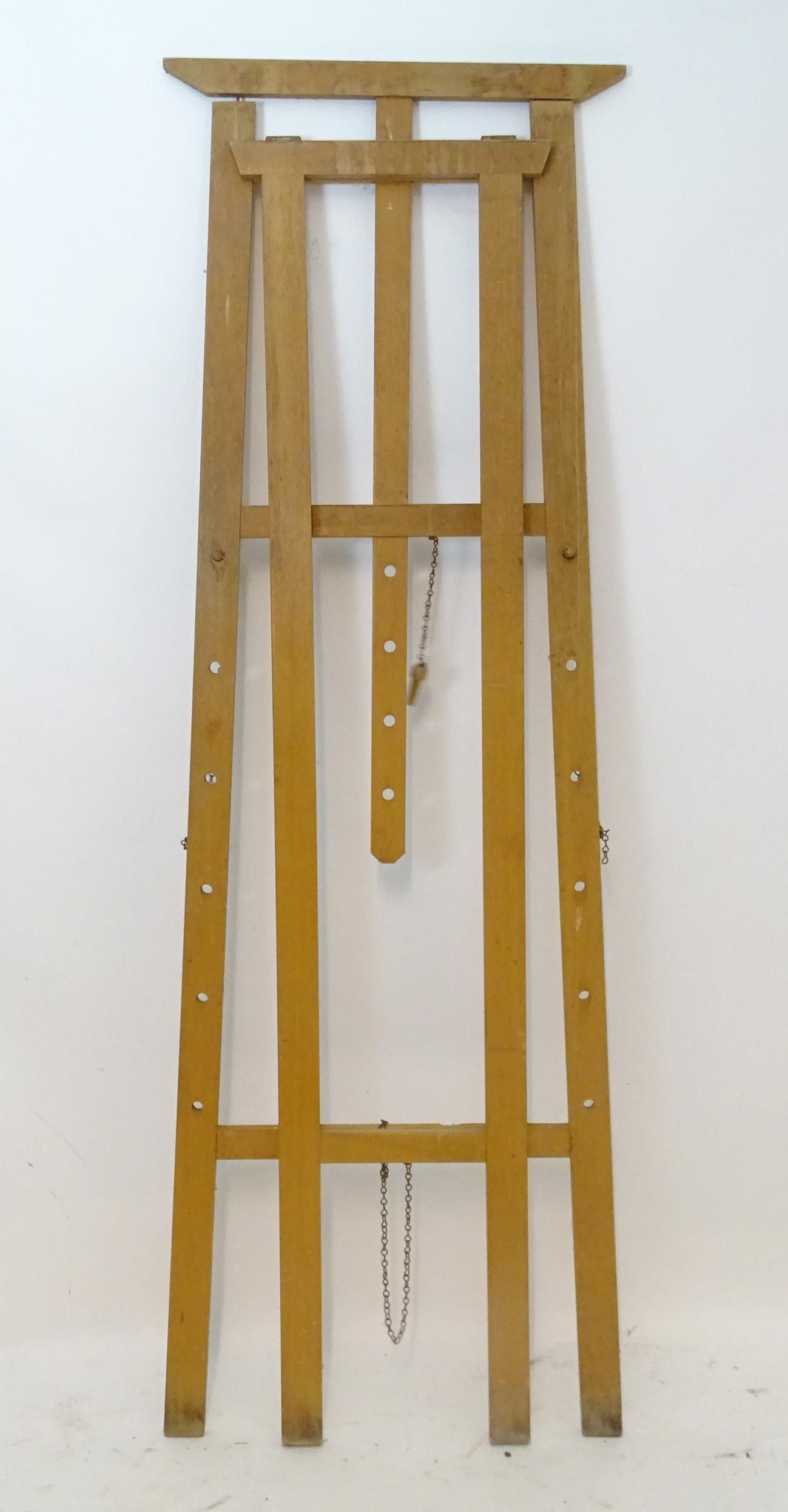 A 20thC artist's easel. Approx. 73 3/4" high Please Note - we do not make reference to the condition - Image 2 of 6