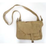 WWII British Army webbing bag. marked with MOD broad arrow etc Please Note - we do not make