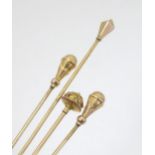 4 assorted gold pins, one marked 14ct. Longest approx. 6" long Please Note - we do not make