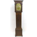 Thomas Dawes - Northampton : An 18thC oak cased 8-day longcase clock with 12" brass dial having