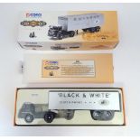 Toy: a boxed Corgi Classics 11401 ERF KV lorry & Artic Box Trailer, in Buchanan's Black & White