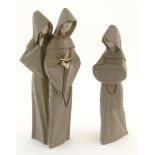 A Lladro figural group depicting two Franciscan monks, model no. 524, together with a single