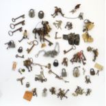 A large quantity of assorted old keys and padlocks. Various sizes. Please Note - we do not make