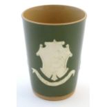 A Copeland Spode souvenir beaker / cup commemorating Queen Victoria's Diamond Jubilee with applied