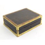 A Continental hinged box with etched / gilt penwork detail depicting the Greek mythological princess