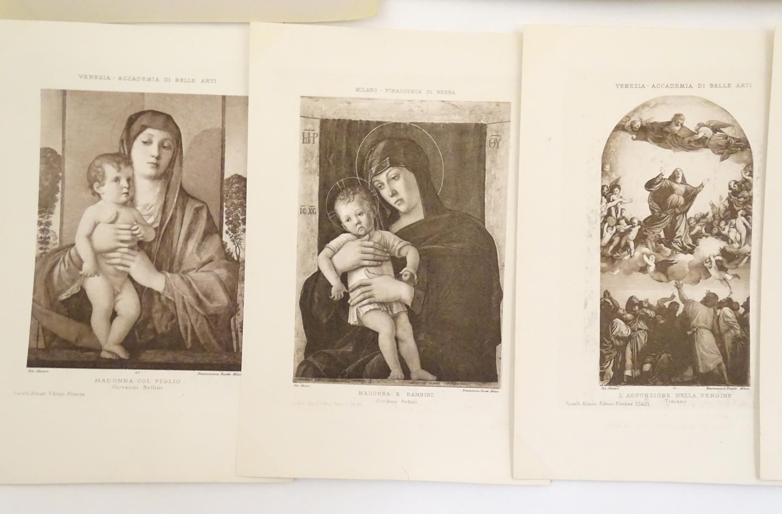 A quantity of early 20thC Italian photogravure prints of works of art, paintings, frescoes, - Image 10 of 28