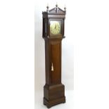 Kemp & Brown Yoxford - Suffolk : An 18thC oak cased longcase clock with 30 hour birdcage movement,