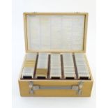 A 20thC double sided Photax slide storage box / case containing a large quantity of photographic