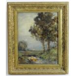 Joseph Kent Richardson (1877-1972), Scottish School, Oil on board, A landscape scene with trees by a