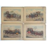 After Henry Thomas Alken (1785-1851), 19th century, Four hand coloured coaching prints, comprising A