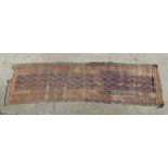 Carpet Rug : A runner with banded motif decoration . Approx. 150" x 41" Please Note - we do not make