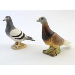 A Beswick model of a pigeon bird, model no. 1383. Impressed marks under. Together with a John