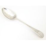 A silver Old English pattern table spoon. Exeter 1796 maker Richard Ferris. Approx. 8 1/2" long