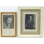 A signed printed photograph of the English conductor Sir Henry J. Wood, dated Aug 10th 1940.