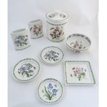 A quantity of Portmeirion wares in the Botanic Garden pattern designed by Susan Williams-Ellis, to
