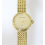 A 9ct gold cased ladies Bueche-Girod wrist watch with 9ct gold strap Please Note - we do not make