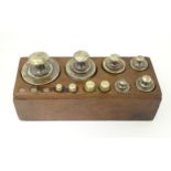 Kitchenalia: a 19th C continental set of dump weights (4 kilogrammes, 500 , 200, 400, 50, 20 (x2),