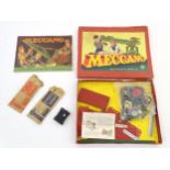 Toy: A quantity of c. 1950s Meccano, number 3 outfit, with instruction pamphlet, clockwork motor and
