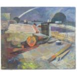 G. G. Palmer, 20th century, Oil on canvas, The Canal Lock. Signed lower left and ascribed verso.