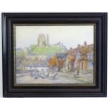 Arthur E. Toope (1884-1954), Oil on canvas, Corfe Castle, Dorset, A view of the village with