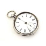 A Victorian silver cased pocket watch Please Note - we do not make reference to the condition of