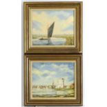 Roger Bedingfield, 20th century, Oil on canvas board, A pair, The Tide Mill at Woodbridge, and The