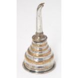 An Old Sheffield Plate two sectional wine funnel. Approx. 6 1/4" long Please Note - we do not make