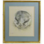 F. E. Maigh, 20th century, Pastel, A study of an otter. Signed and dated 1976 lower left. Approx. 15