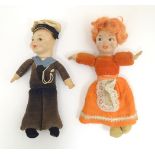 Toys: two Norah Wellings fabric dolls, one formed as a 'Jolly Boy' sailor of S.S. Orcades, each with
