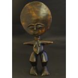Ethnographic / Native / Tribal: An African carved wooden Ashanti fertility doll. Approx. 12 1/4"