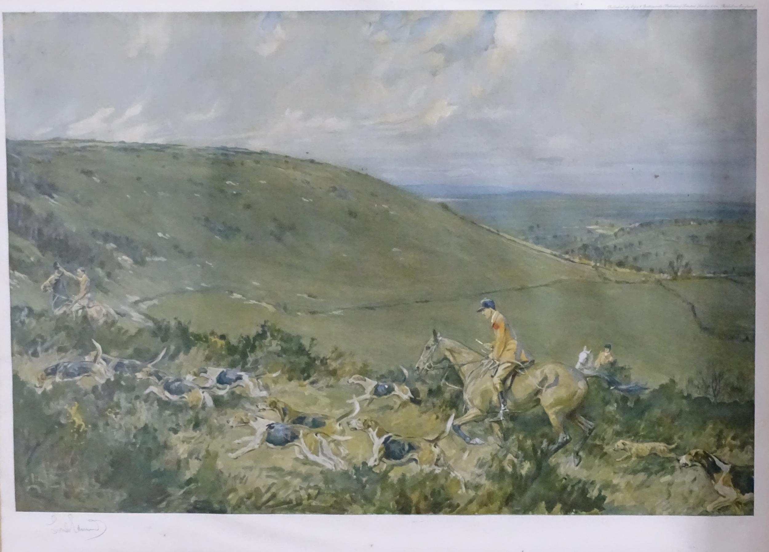 After Lionel Edwards (1878-1966), 20th century, Colour print, The Portman Hunt. Signed in pencil - Image 4 of 9