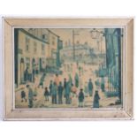 After Laurence Stephen Lowry (1887-1976), Colour print, A Procession. Facsimile signature lower