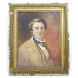John Collingham Moore (1829-1880), Watercolour, Self portrait. Ascribed verso. Approx. 26 1/4" x