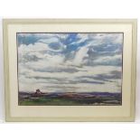 Manner of Frank McKelvey, 20th century, Irish School, Oil on paper, A country landscape scene with a
