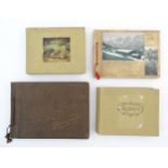 Four early 20thC photographs albums / scrapbooks documenting trips to Austria, Bavaria, France and