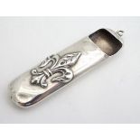An American silver container, possibly a toothpick holder, engraved ' W H Gratwick Jnr' Possibly