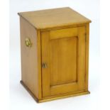 A 20thC pine cupboard with single shelf within. Approx. 17 1/2" x 12 3/4" x 12 1/4" Please Note - we