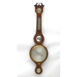 A 19thC mahogany cased wheel barometer signed L Barnascone Trowbridge. Approx 38" high Please Note -
