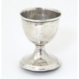 A silver egg cup hallmarked Birmingham 1931 maker A L Davenport Ltd 2 1/4" high Please Note - we