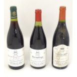 Three bottles of El Vino Co red wine, comprising a C. Audibert Hermitage 1983 75cl, a Domaine Des
