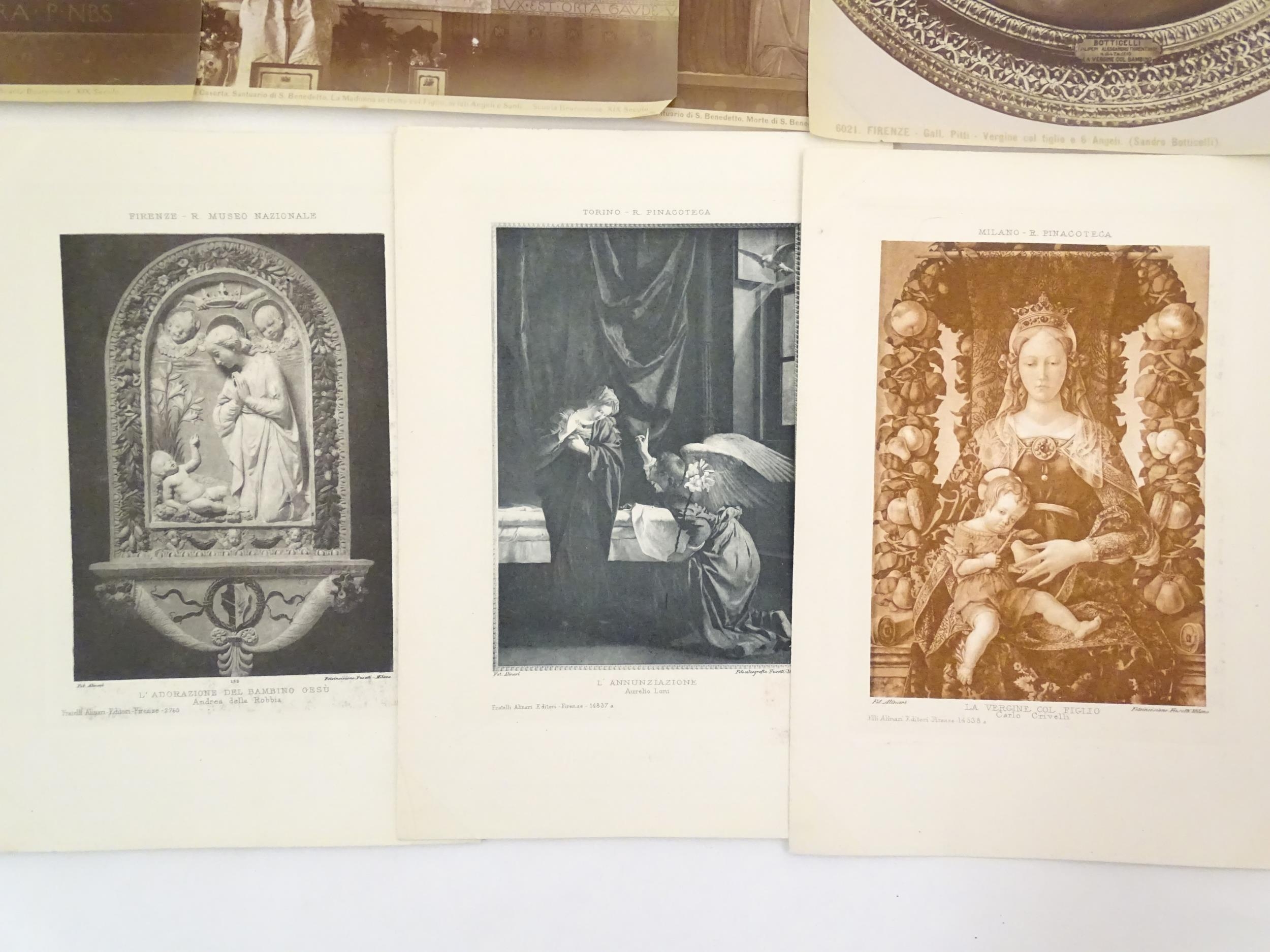 A quantity of early 20thC Italian photogravure prints of works of art, paintings, frescoes, - Image 6 of 28