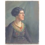 G. G. Palmer, 20th century, Oil on canvas, A portrait of a seated woman. Ascribed, signed and