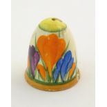 A Clarice Cliff style ceramic pepper with crocus flower detail. Approx. 1 1/2" high Please Note - we