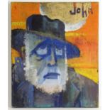 John Dashwood, Norfolk School, Mixed media on canvas, A portrait of a bearded gentleman wearing a