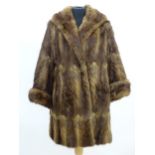 Vintage clothing / fashion: A vintage fur coat with cuffed sleeves, from Hilda Kirk of Hull,