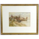 Initialled G. G., 20th century, Continental School, Watercolour, A harbour scene with boats,