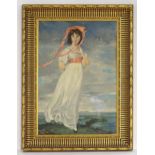 D. Walker, After Thomas Lawrence (1769-1830), 20th century, Overpainted print, Pinkie - A portrait