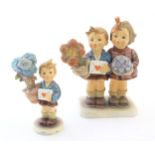 Two anniversary Hummel / Goebel figures comprising The Love Lives On, 50th anniversary, no. 416, and