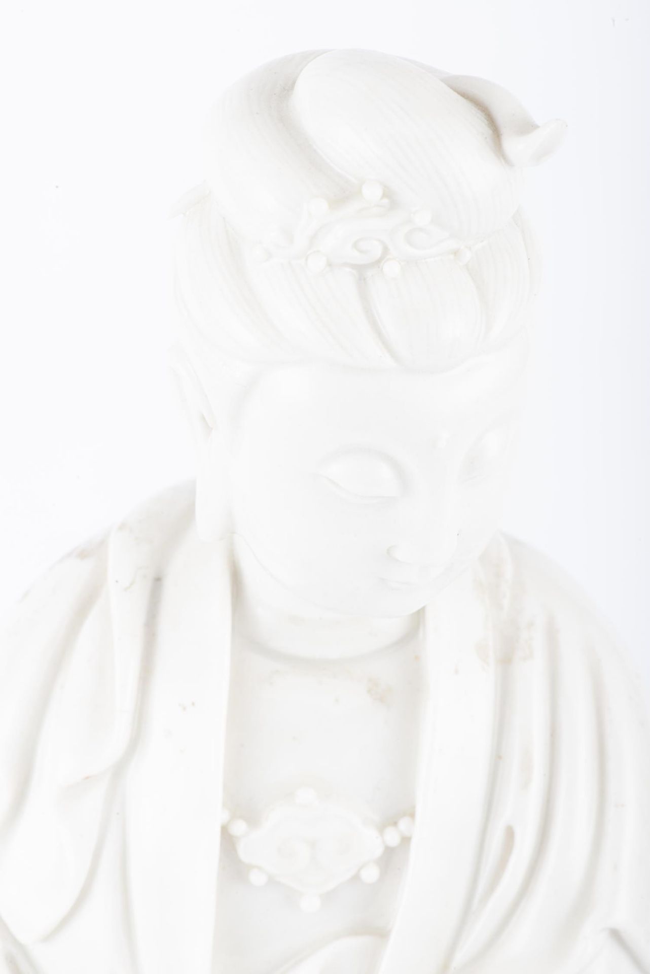 Guanyin en Blanc de Chine d'époque Qing - Image 11 of 17