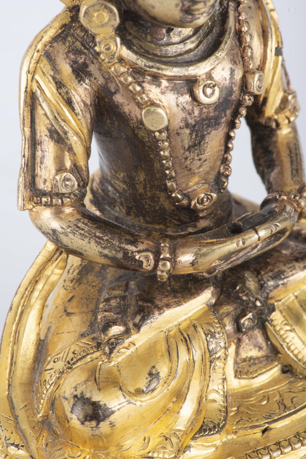Bouddha Amitayus en bronze doré d'époque Qianlong - Image 14 of 18